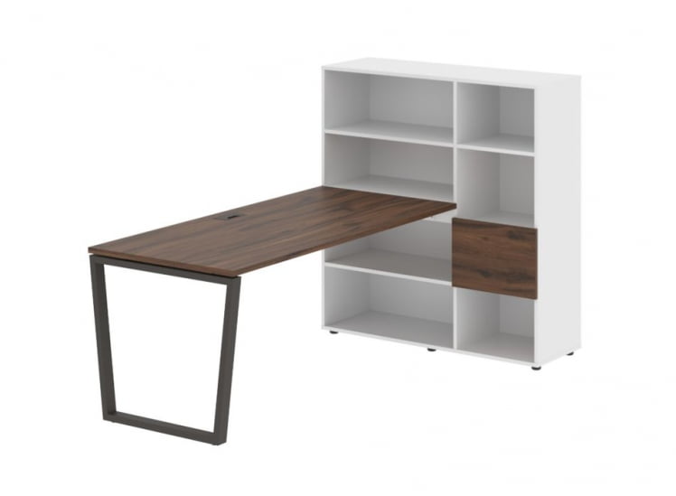 Рабочая станция ЕДИС ЕВРСТ 1217 Дуб Денвер темный Мокко Белый / EDIS EVRST_0