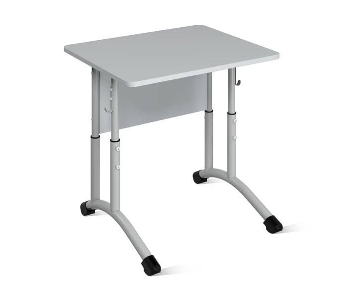 Стол ученический 1-местный регулируемый (рост 3-5) 600х500 мм ЛДСП Бук/Металл Серый_0