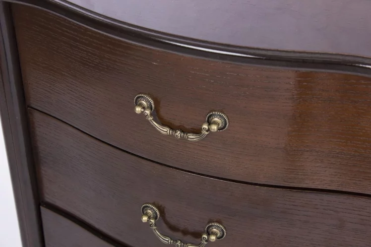 Комод Джульетта узкий (5 ящиков+цоколь) Орех_3