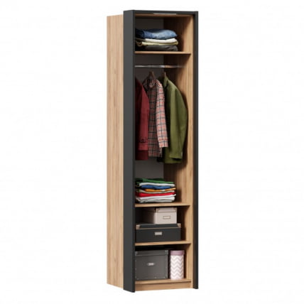 Техно Шкаф одностворчатый с паспарту Техно 01 Дуб Золотой_1