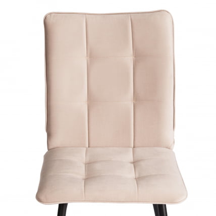 Стул обеденный Бари ЛТ, велюр, бежевый/черный, 7, 41х55х89 см / Bari LT,_5