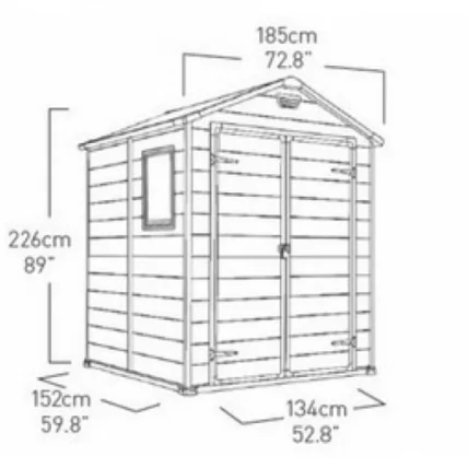 Сарай пластиковый MANOR 6x5 DD_1