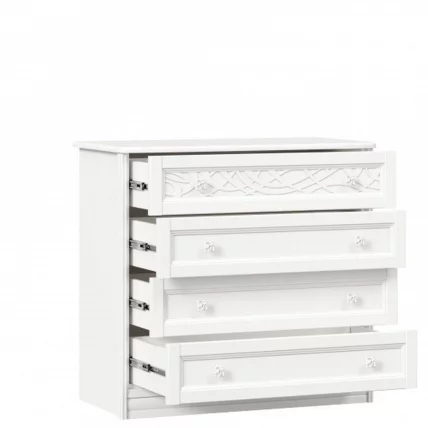Комод с 4 ящиками Джулия ЛД 695.040.000 Белый_1