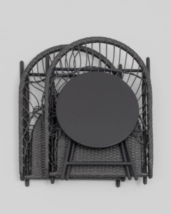 Комплект складной мебели для сада Солей темно-серый / Soley_8