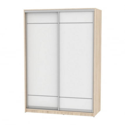 Шкаф-купе B-220х160х60-1(ДСС-Белый-D7D7)_0