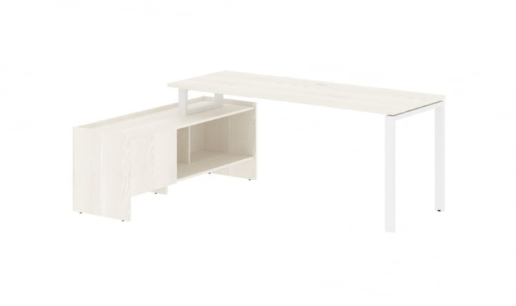 Стол с тумбой EDIS EUCT 19614 Ясень Траун Белый_0