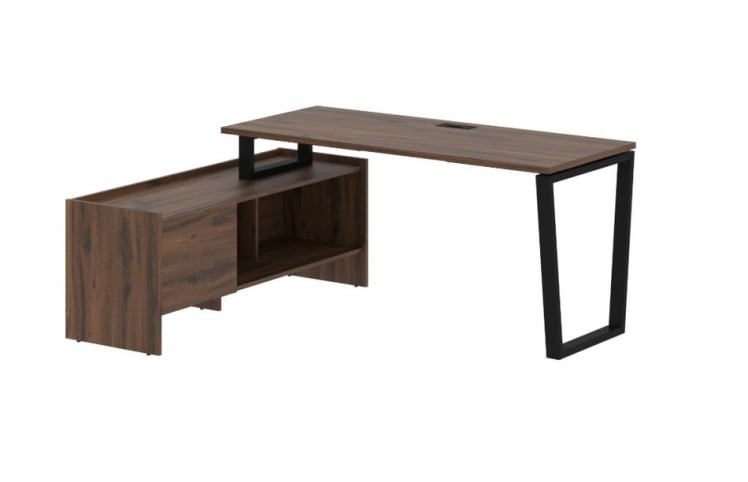 Стол с тумбой ЕДИС ЕВCТ 17614 Дуб Денвер темный Черный / EDIS EVCT_0