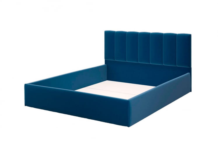 Кровать Элен 1600*2000 мм, велюр НЕО 27, синий / NEO_2