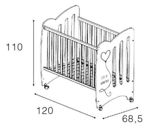 Кровать Micuna Wonderful 120x60 White/Pink Кровать Micuna Wonderful 120x60 White/Pink_1