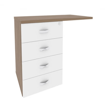 Тумба приставная (универсальная л/пр) ОНИКС О.ТПУ-4 Дуб Аризона/Белый / ONIX O.TPU-4_0