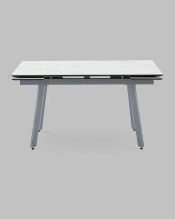 Стол Тайл 140-200/85/75 столешница Снов вхите подстолье металл серый / Snow white_2
