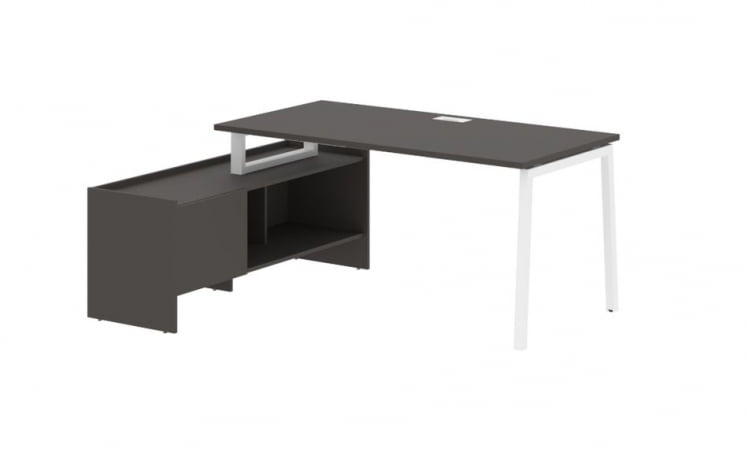 Стол с тумбой ЕДИС ЕЛCТ 17814 Мокко Белый / EDIS ELCT_0