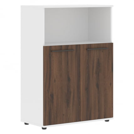 Шкаф с глухими малыми дверьми ЕДИС ЕМCС 85.3 Дуб Денвер темный Мокко Белый / EDIS EMCS_0