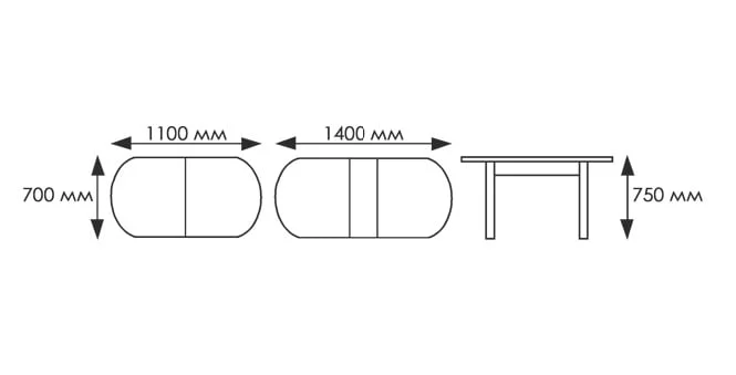 Стол обеденный Раздвижной ЕВРО фп Св. кирпичики С003 ЛДСП дуб выбеленный_2