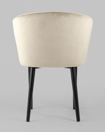 Стул с подлокотниками Нейтон велюр Бежевый_4