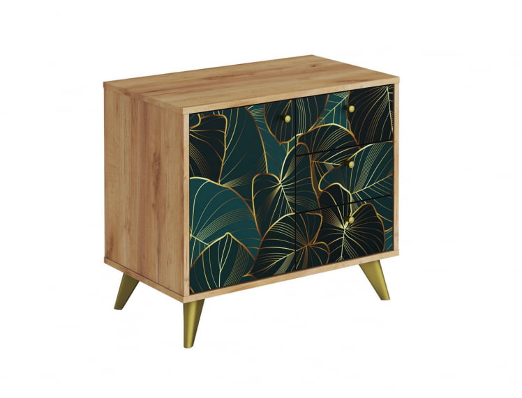 Комод Фьюжн КМ-002 дуб крафт золотой/TROPICAL_0
