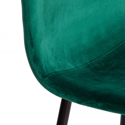 Стул BREEZE (mod. 4724) вельвет/металл, 44 х 53 х 87 см, Light dark green (изумрудный) HLR56 / черный_6