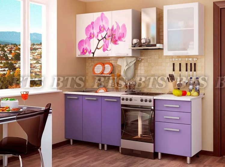 Кухня 1,6 м Орхидея_0