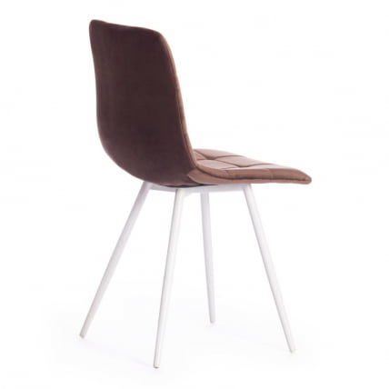 Стул CHILLY (mod. 7095-1) / 1 шт. в упаковке ткань/металл, 45x53х88 см, высота до сиденья 50 см, коричневый barkhat 12/белый_2