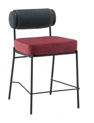 Стул полубарный Ponpoun ПБ темно-серый бордо_0
