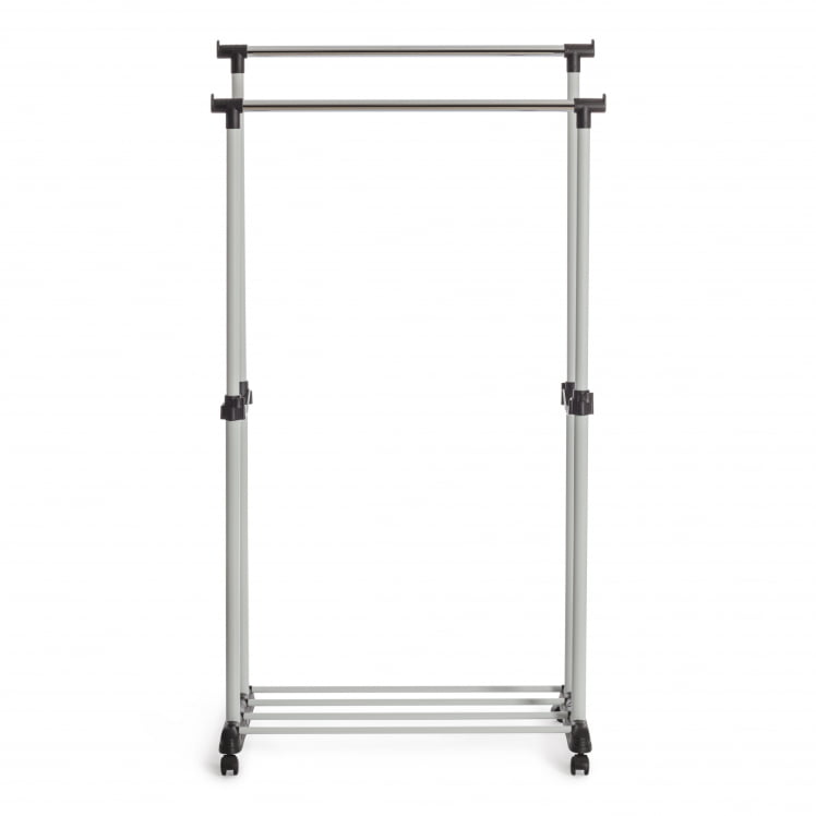 Вешалка ДЖЕТ металл, пластик, 86*44*166 см, черный/светло-серый/хром / JET_2