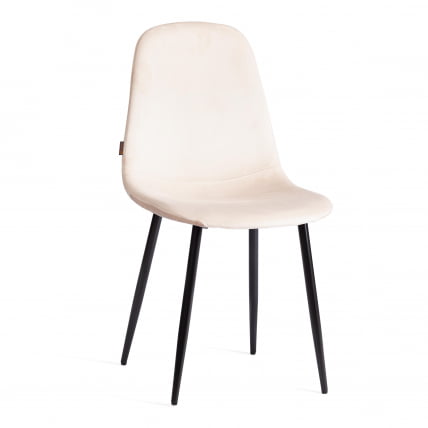 Стул BREEZE (mod. JSC-58) Велюр/металл , 44 х 53 х 86 см, beige (бежевый) HLR2 / черный_0