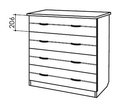 Комод Классик Вишня оксфорд_1