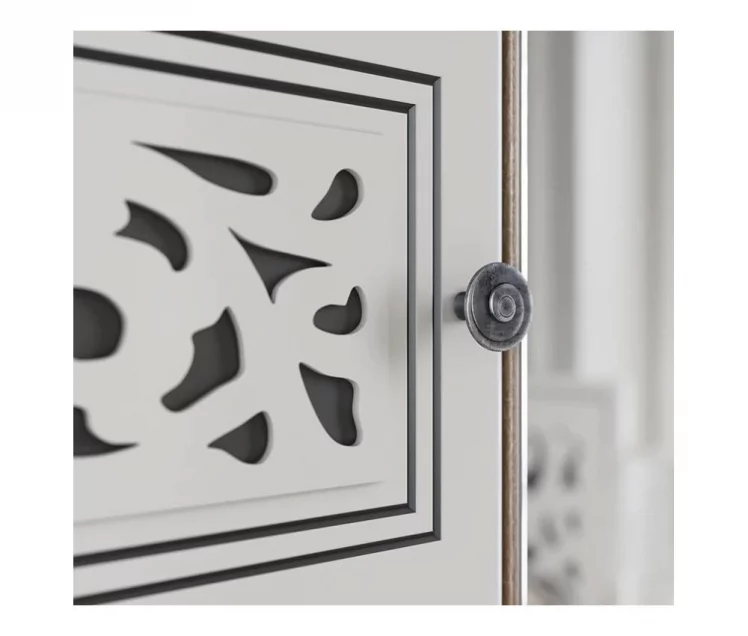 Шкаф двухстворчатый Мадлен 04 Дуб сонома светлый Ясень белый Серебро_2