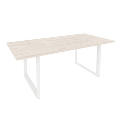 Стол переговорный на О-образном м/к ОНИКС О.МО-ПРГ-19 Денвер Светлый/Белый / ONIX O.MO-PRG-19_0