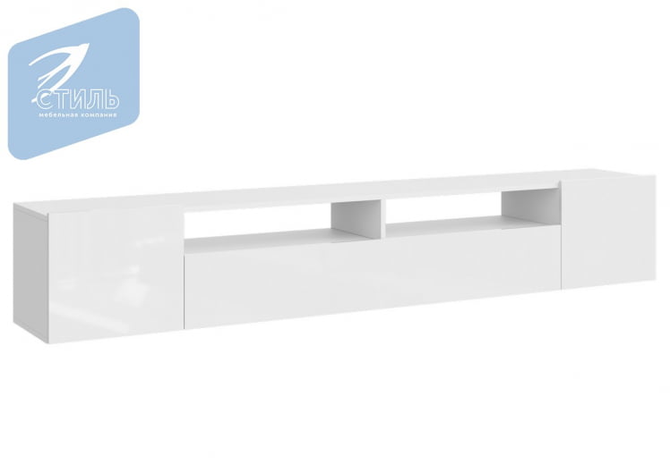 Тумба под ТВ Соло-16 TV Белый/Белый глянец_1