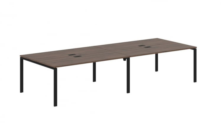 Бенч-система 4-местная EDIS EUWST 3513 Дуб Денвер темный Черный_0