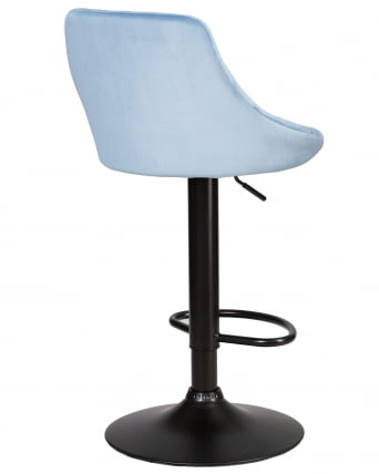 Стул барный ДОБРИН ЛОГАН БЛАCК (пудрово-голубой велюр (МДЖ9-74)) 2 шт / DOBRIN LOGAN BLACK (MJ9-74))_4