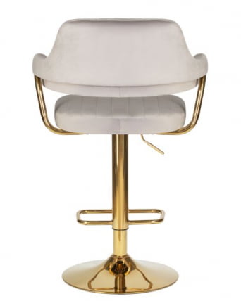 Стул барный ДОБРИН CХАРЛЙ ГОЛД (серый велюр (МДЖ9-75)) 2 шт / DOBRIN CHARLY GOLD (MJ9-75))_5