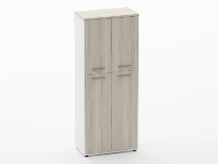 Шкаф 4 широкий закрытый, 4 двери Deka 10.19.141 Дуб Сантана светлый/Белый_0