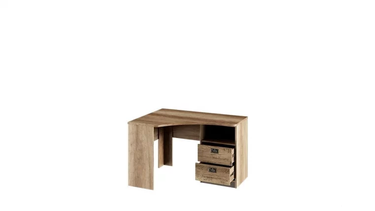 Стол угловой с ящиками Пилигрим ТД-276.15.03 Дуб каньон светлый/Серый_1