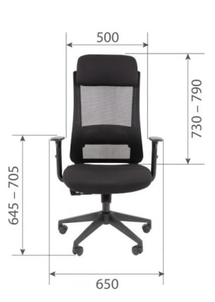 Офисное кресло CХАИРМАН 500 ЛТ (ЛТ) ткань Черный / CHAIRMAN (LT)_20