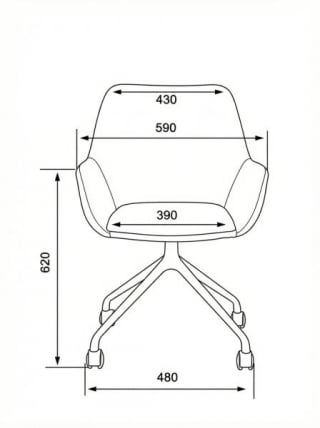 Кресло МГ-24 Б | 4 луча | На глайдерах / B_5