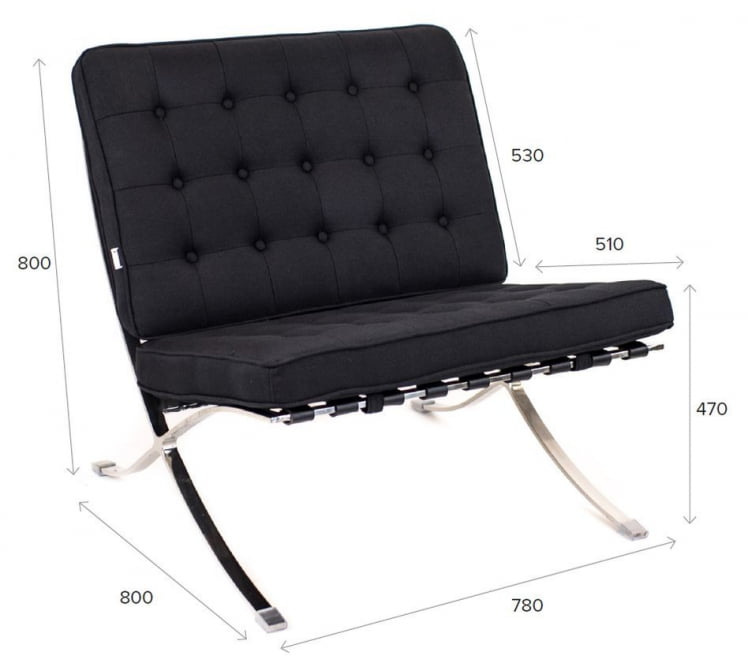 Диван одноместный Еверпроф Барселона - 1 экокожа Черный / Everprof Barcelona_4