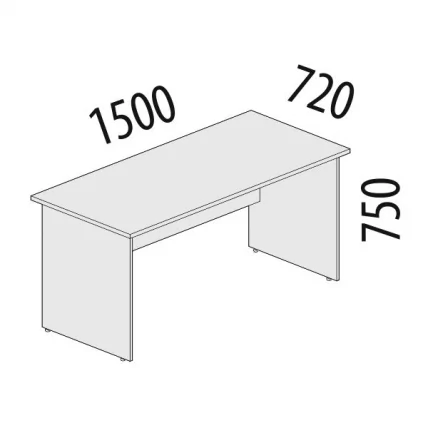 Стол рабочий Альфа 64.10 Дуб Кронберг_1