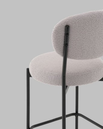 Стул полубарный Бриф DD ПБ букле светло-серый_5