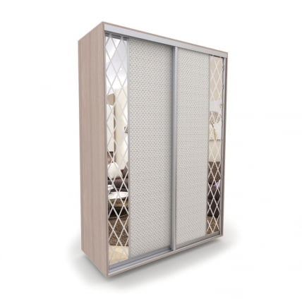 Шкаф-купе 2-х дверный Акцент-Вера КР 1400х600  Ясень шимо светлый_0