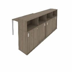 Рабочая станция с опорным шкафом-купе Metal System Б.РС-СШК-4.1 Вяз/Серый_0