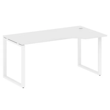 Стол криволинейный правый на О-образном м/к METAL SYSTEM БО.СА-1 Пр Белый/Белый_0