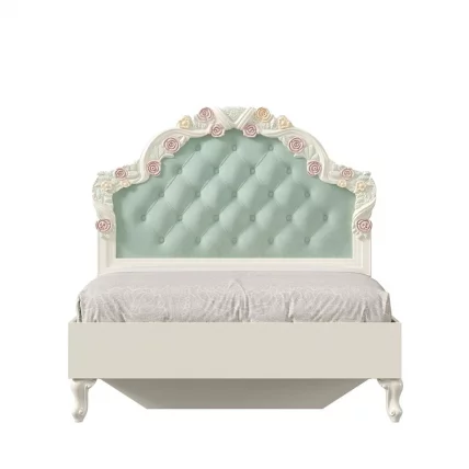 Кровать полутороспальная 1200 Луиза ЛД 665.095.000 Алебастр Мятный_1