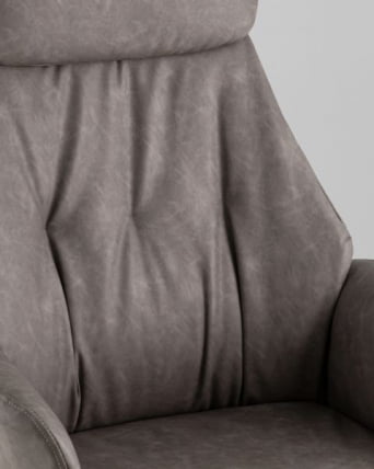 Кресло офисное ТопЧаирс Неома серый экокожа / TopChairs Neoma_7