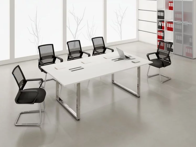 Стол рабочий, прямолинейный GLOSS LINE НСР-О.009.1 Белый Премиум_1