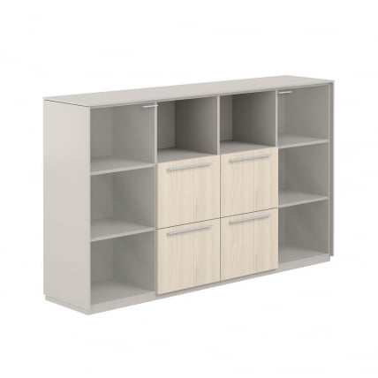 Шкаф средний с ящиками Атлас НЗ-0306.ГС.ЙН Серый камень Ясень Наварра / Atlas NZ-0306.GS.YN_0