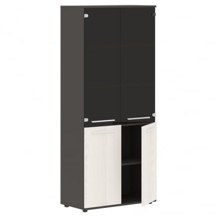 Шкаф комбинированный ЕДИС ЕХCС 85.2 Ясень Траун Белый Мокко / EDIS EHCS_1