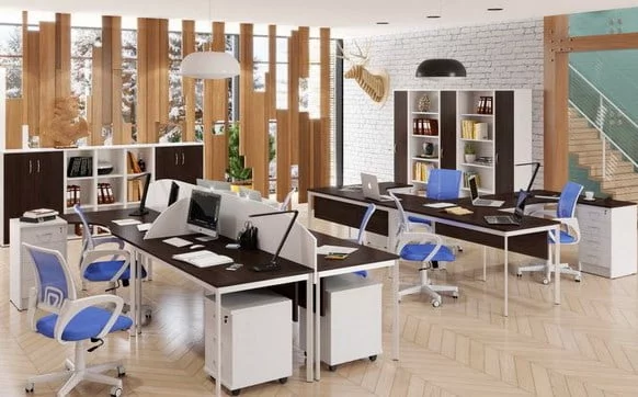 Стол прямой IMAGO-S СП-4SD венге магия белый полуматовый_1