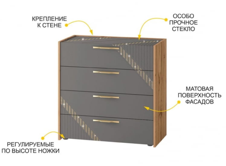 Комод Монако 902.18 Дуб Вотан Оникс Графит_3